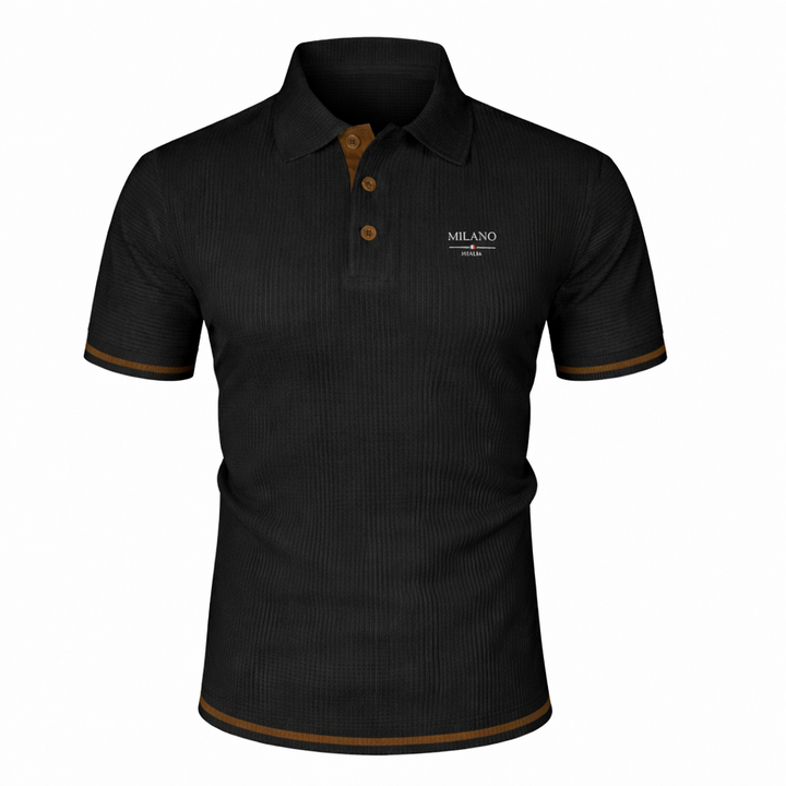 Polo heren | Comfort fit poloshirt met structuur