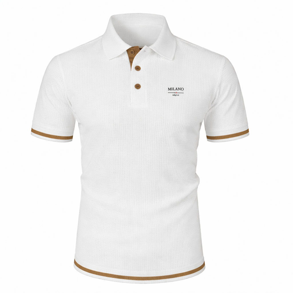 Polo heren | Comfort fit poloshirt met structuur