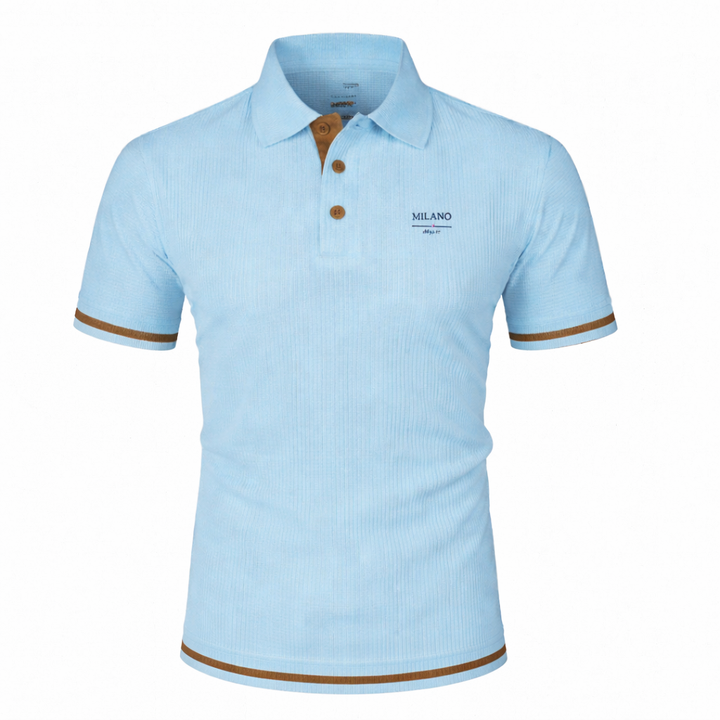 Polo heren | Comfort fit poloshirt met structuur