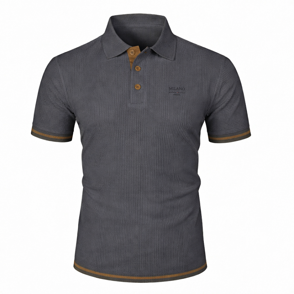 Polo heren | Comfort fit poloshirt met structuur