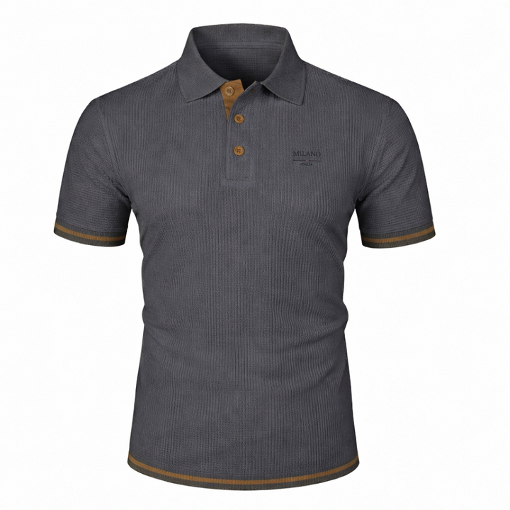 Polo heren | Comfort fit poloshirt met structuur
