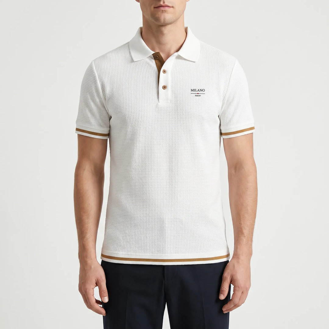Polo heren | Comfort fit poloshirt met structuur