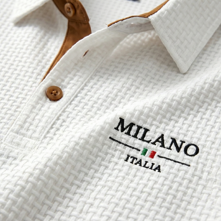 Polo heren | Comfort fit poloshirt met structuur