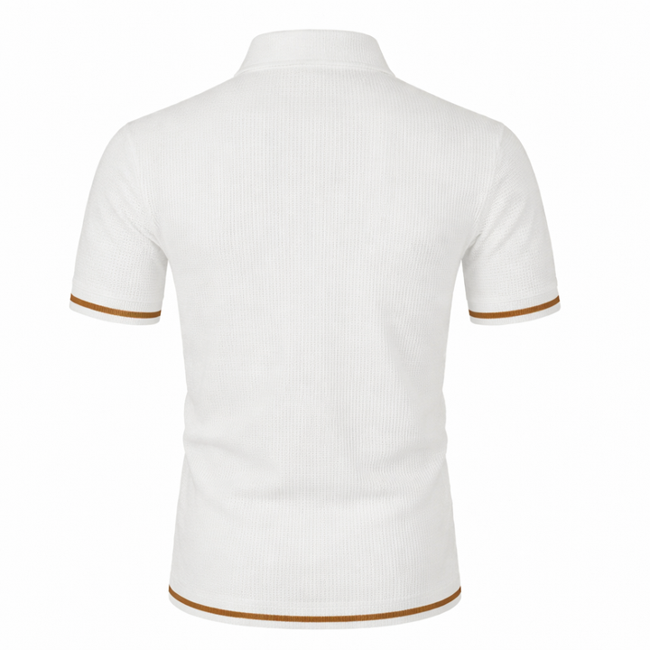 Polo heren | Comfort fit poloshirt met structuur