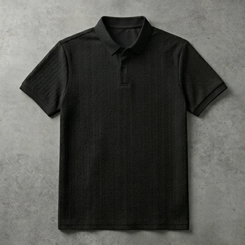 Polo heren | Gebreide structuur polo