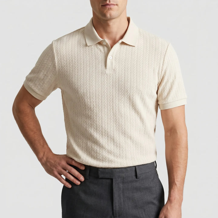Polo heren | Gebreide structuur polo