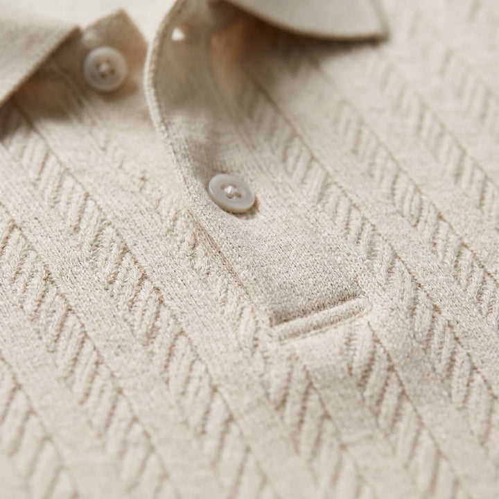 Polo heren | Gebreide structuur polo