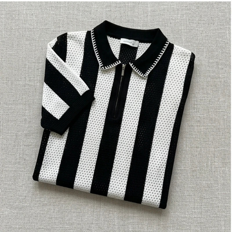 Polo heren | Katoenen gebreide polo