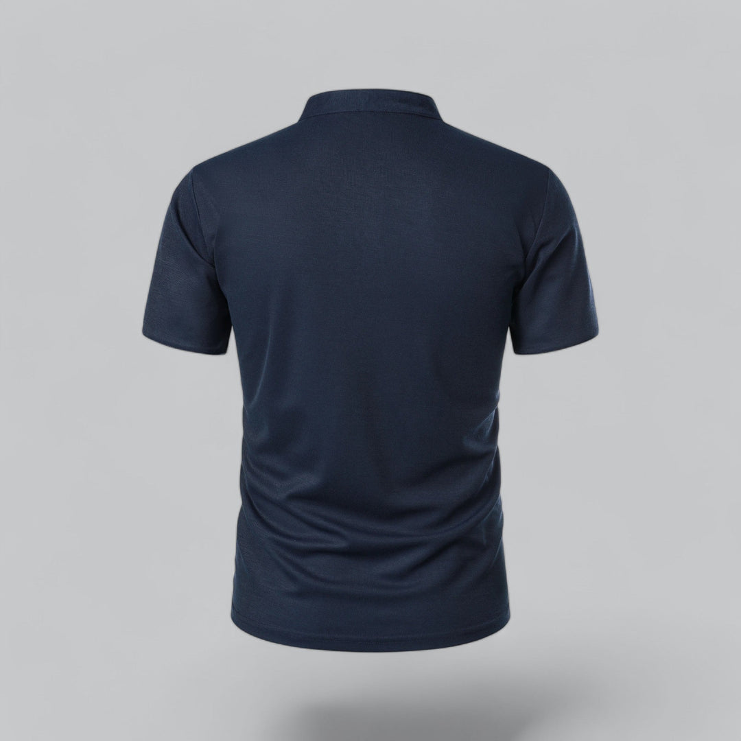Polo heren | Kraagloze polo met korte mouw
