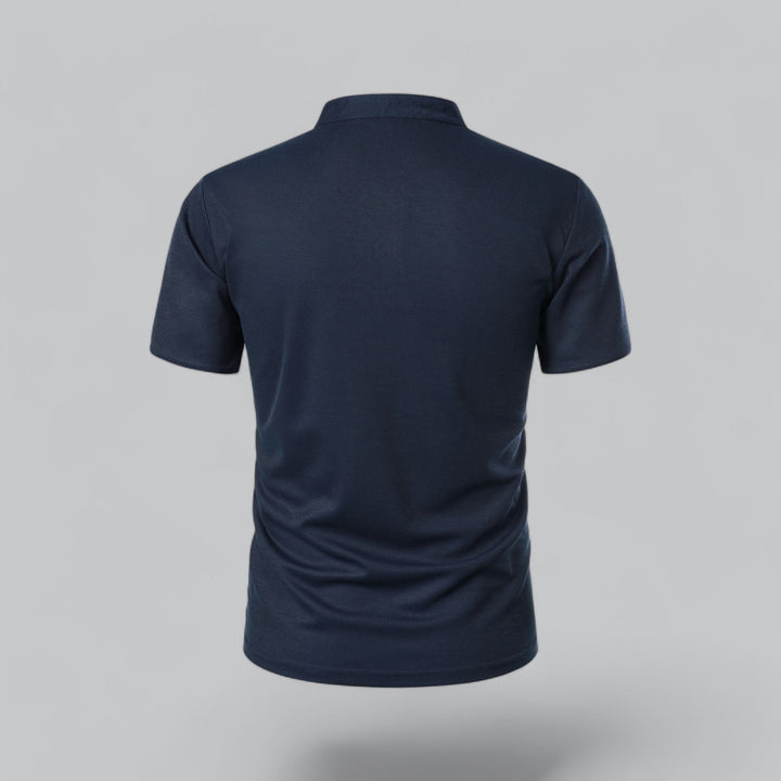 Polo heren | Kraagloze polo met korte mouw