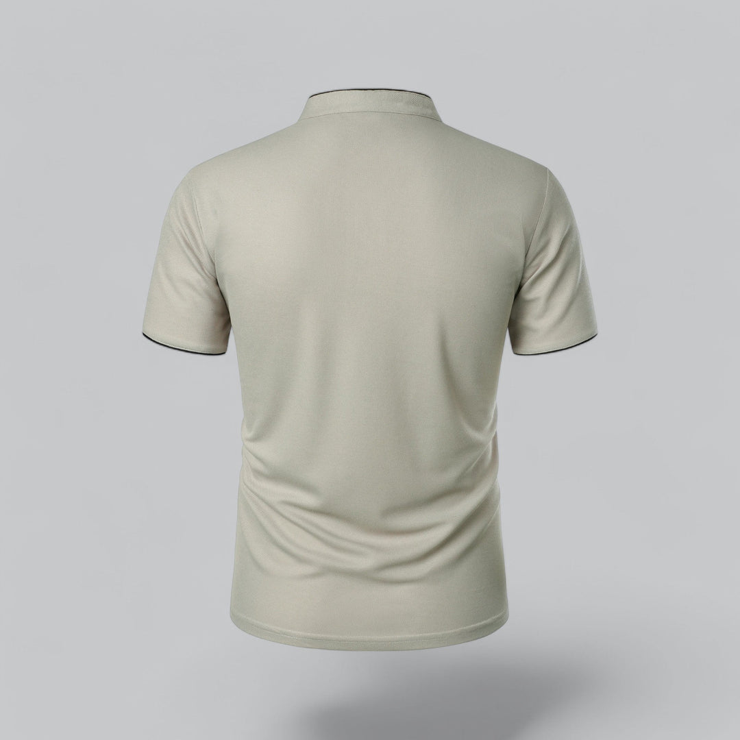 Polo heren | Kraagloze polo met korte mouw