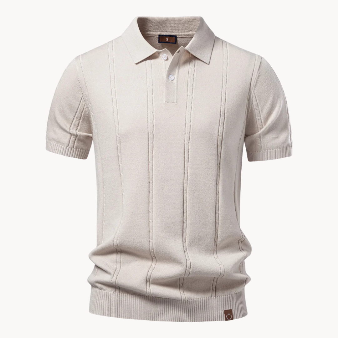 Polo heren | Luxe gebreide polo met kraag