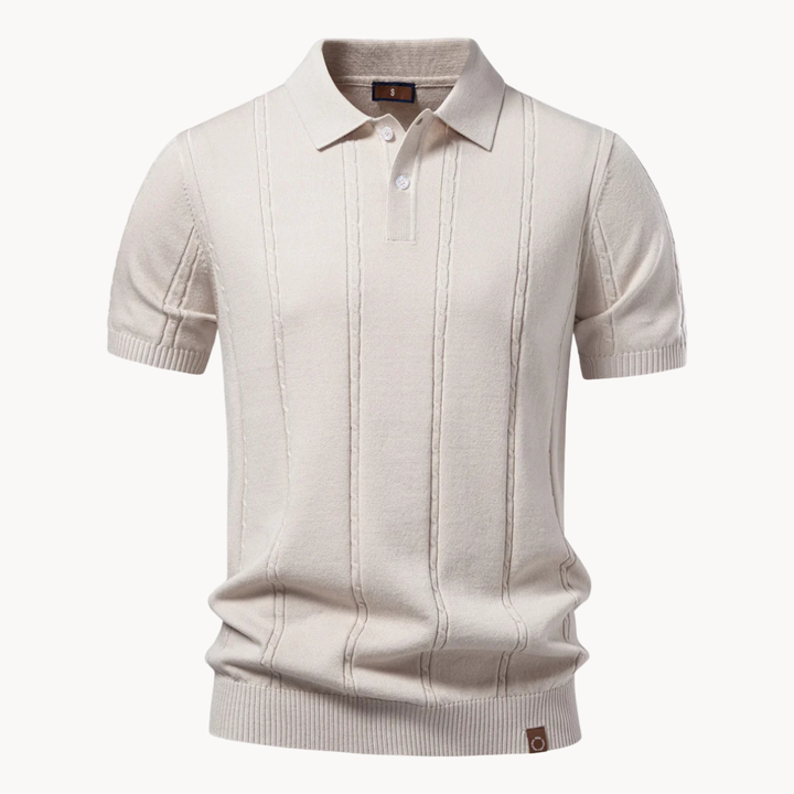 Polo heren | Luxe gebreide polo met kraag