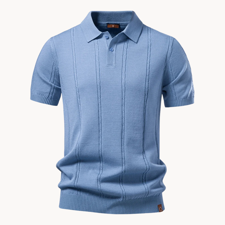 Polo heren | Luxe gebreide polo met kraag
