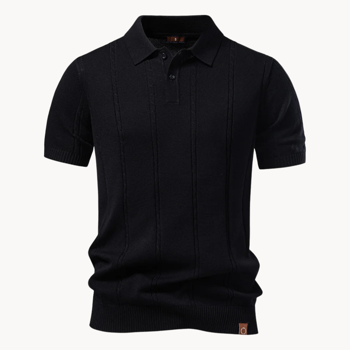 Polo heren | Luxe gebreide polo met kraag