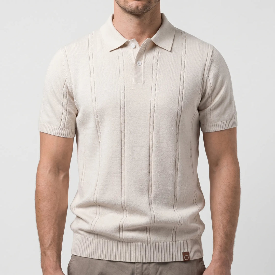 Polo heren | Luxe gebreide polo met kraag