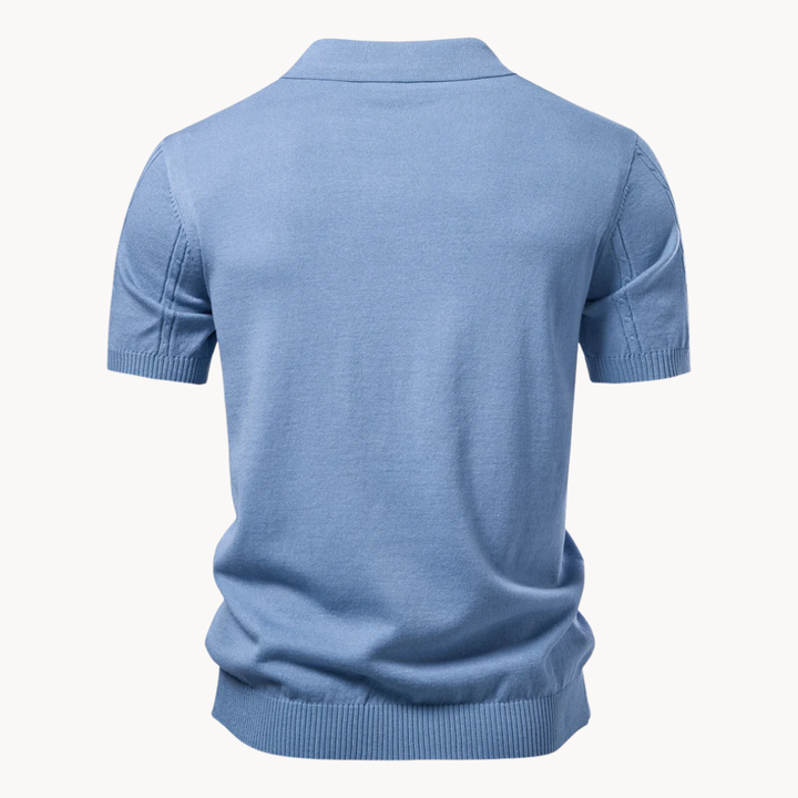 Polo heren | Luxe gebreide polo met kraag