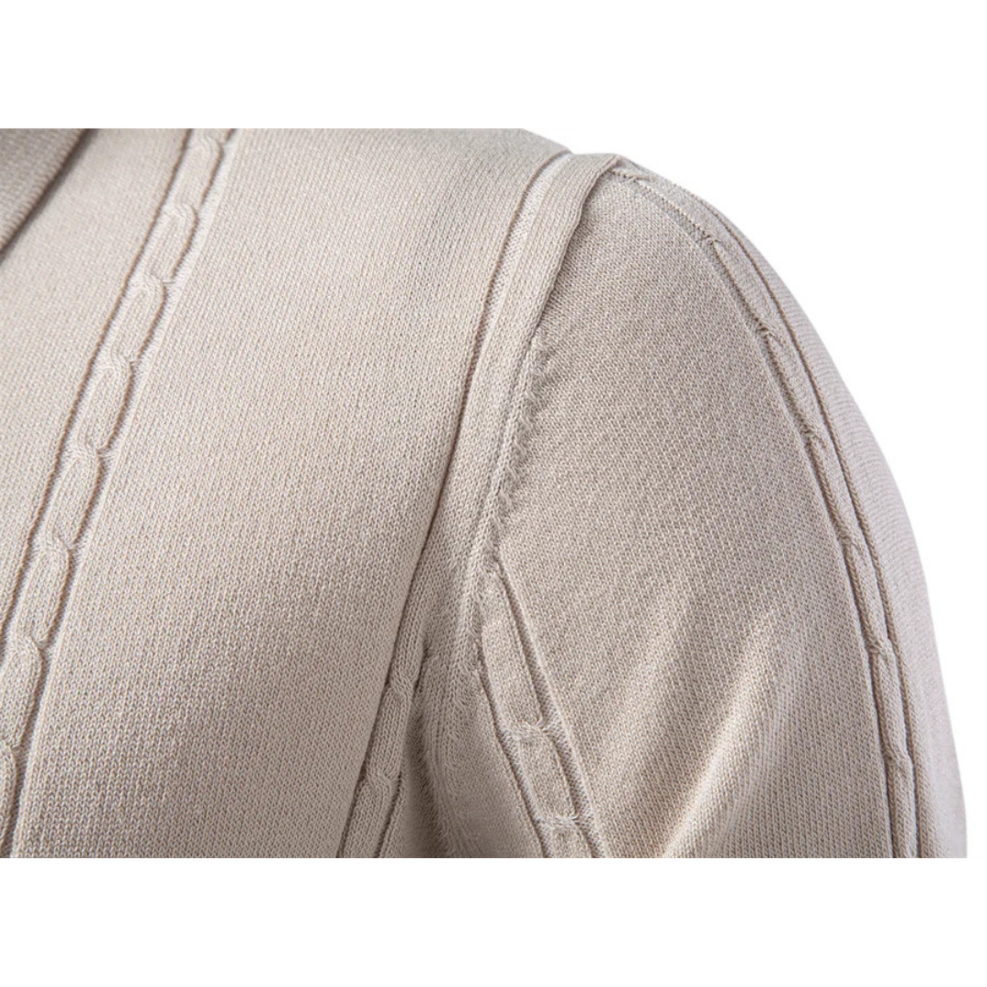 Polo heren | Luxe gebreide polo met kraag