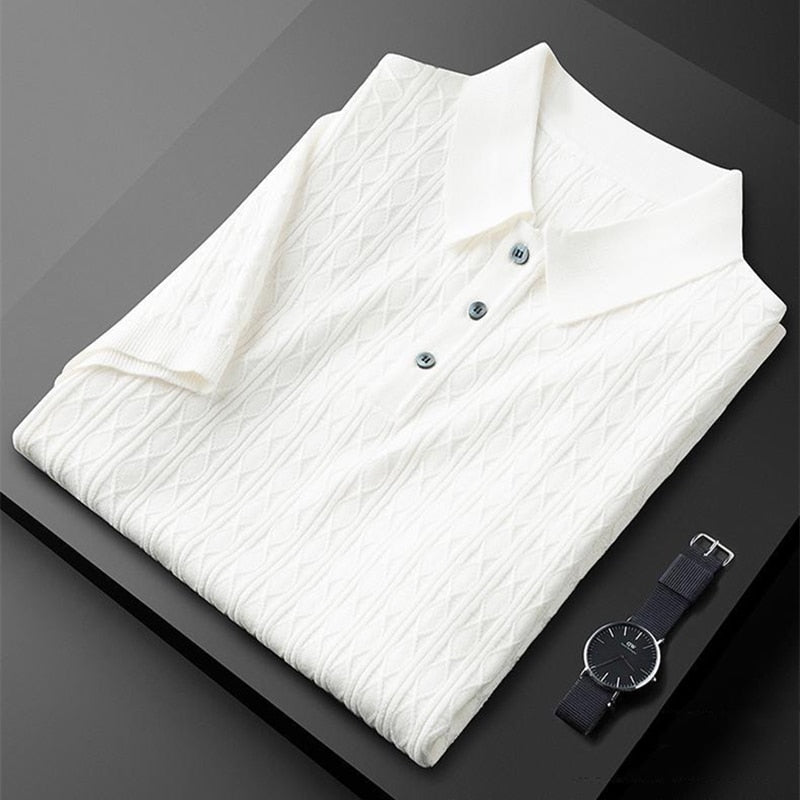 Polo heren | Premium polo met korte mouw en knopen