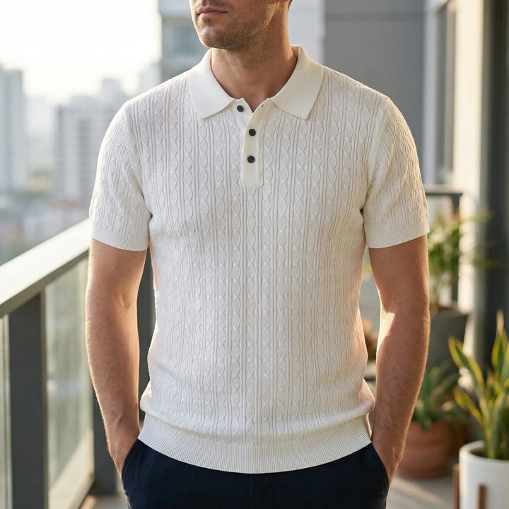 Polo heren | Premium polo met korte mouw en knopen