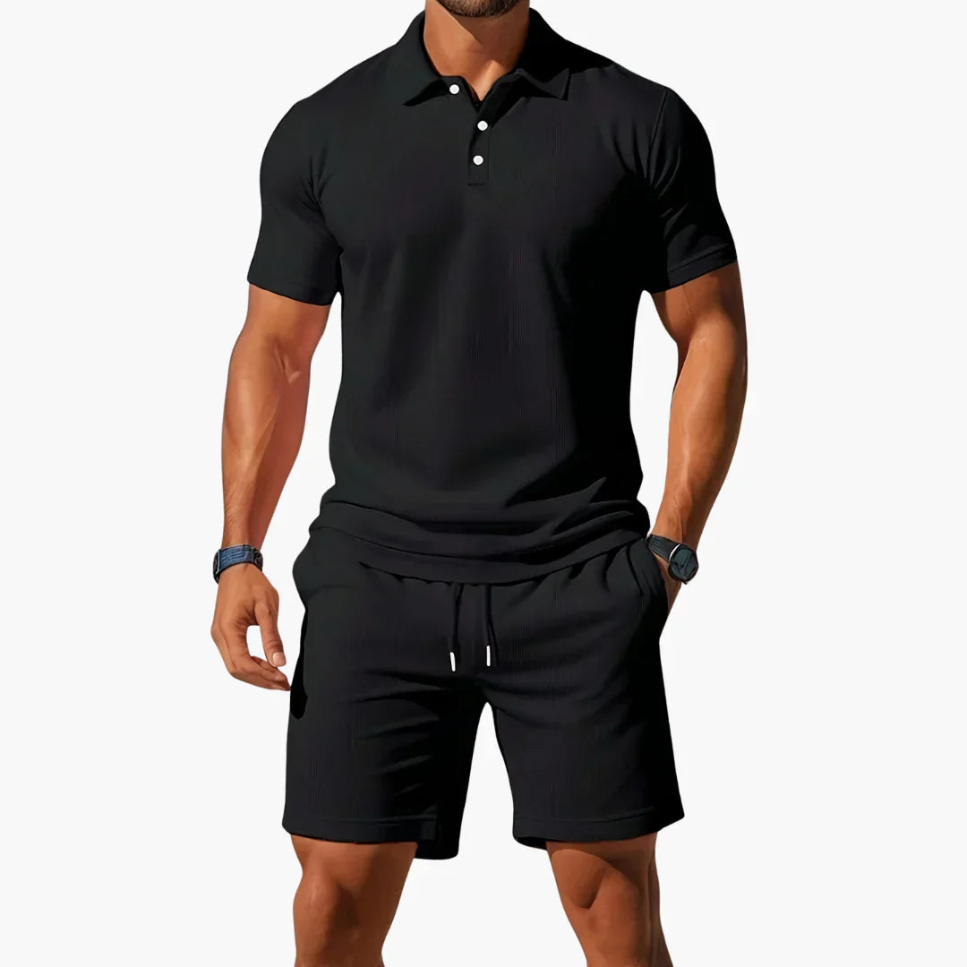 Polo set heren | Tweedelige zomer set met short