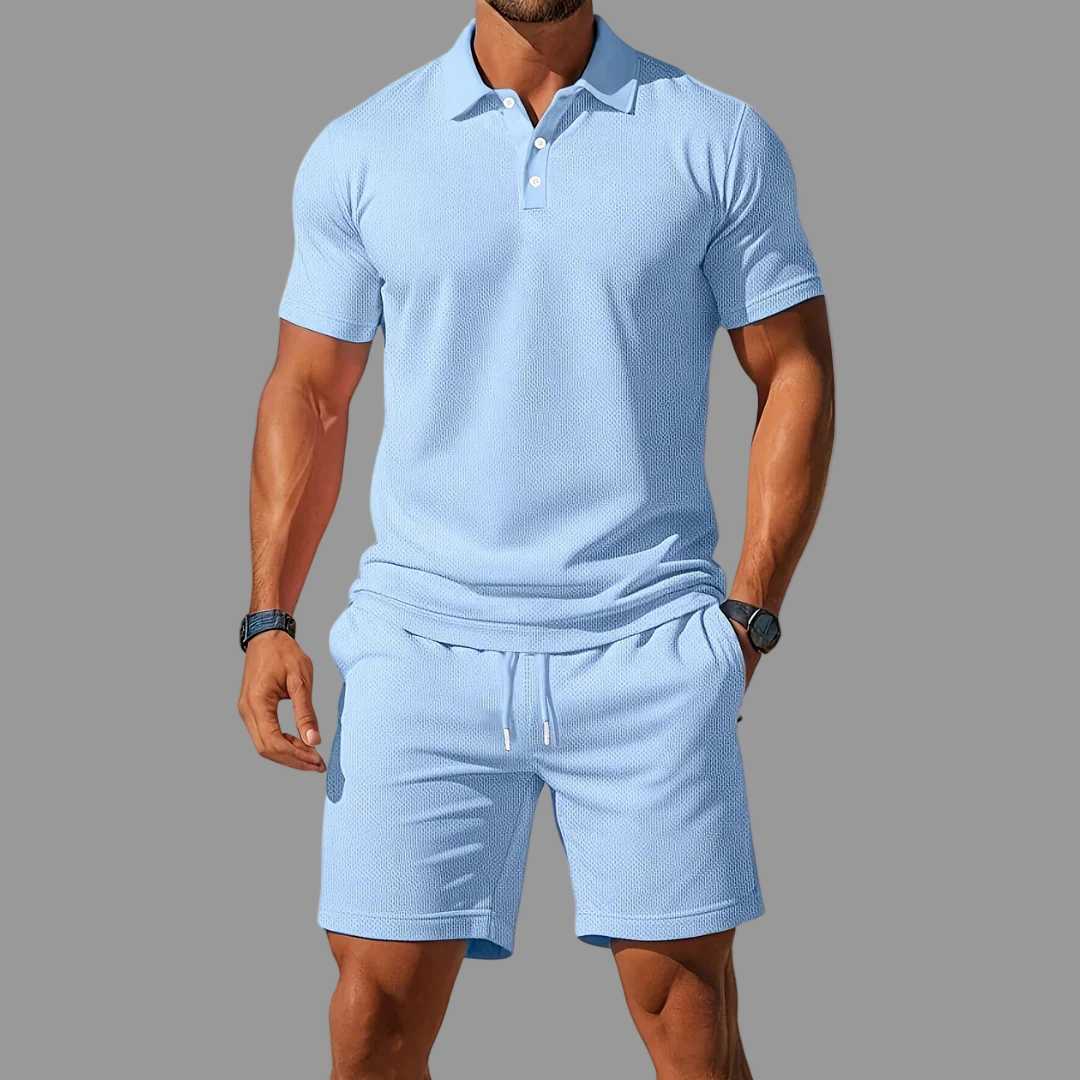 Polo set heren | Tweedelige zomer set met short