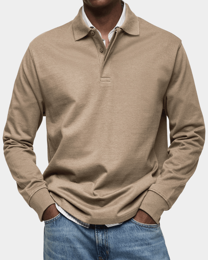 Polo trui heren | Longsleeve met polokraag