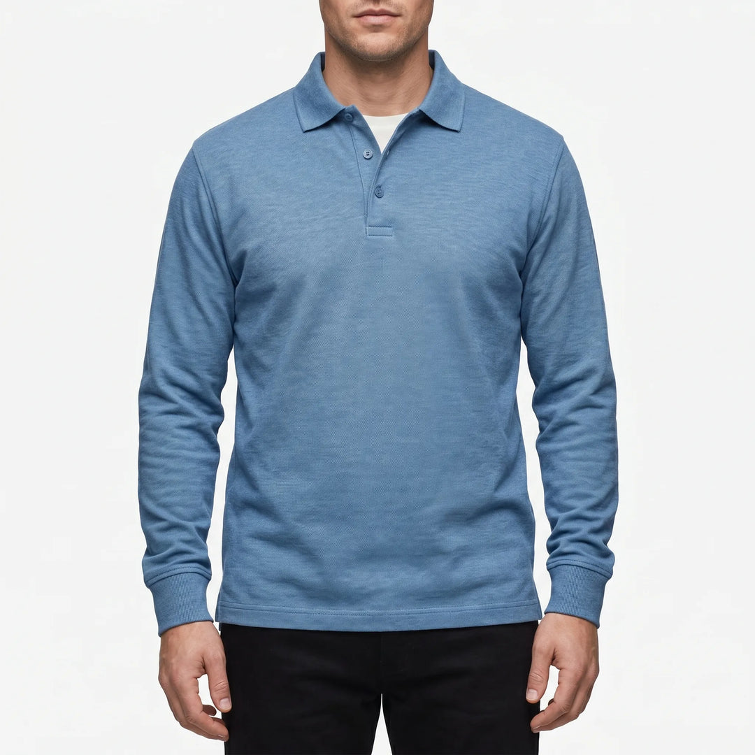 Polo trui heren | Longsleeve met polokraag