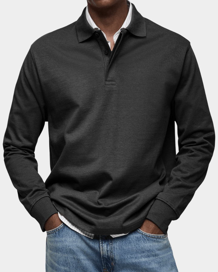 Polo trui heren | Longsleeve met polokraag