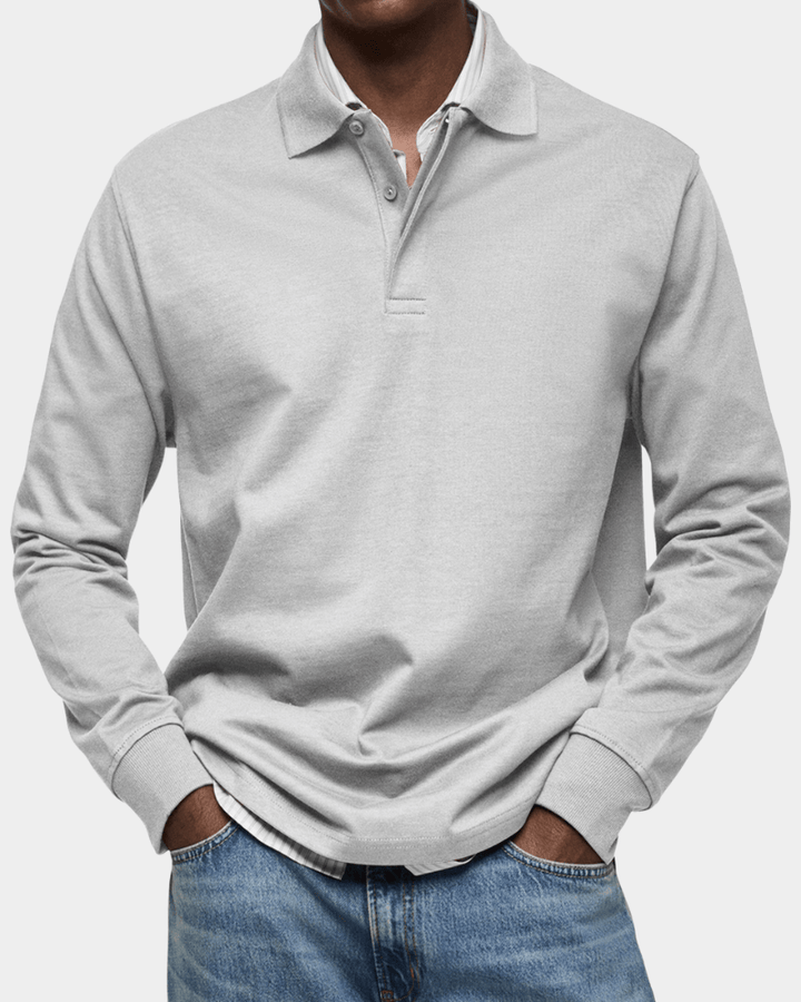 Polo trui heren | Longsleeve met polokraag
