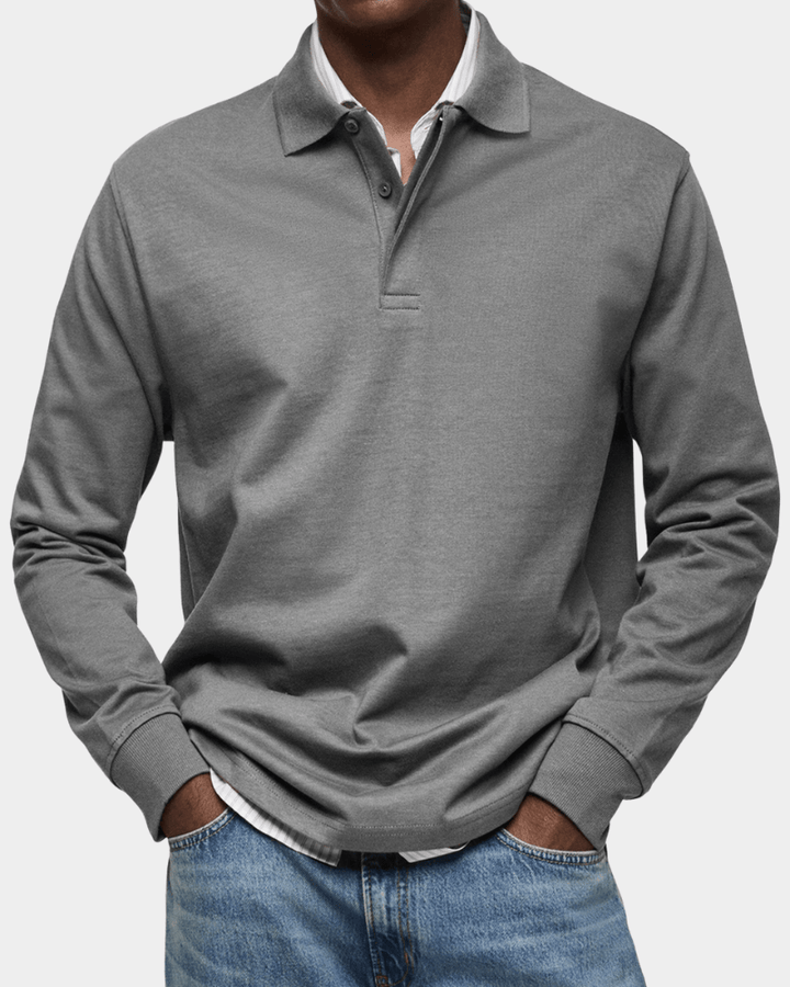 Polo trui heren | Longsleeve met polokraag