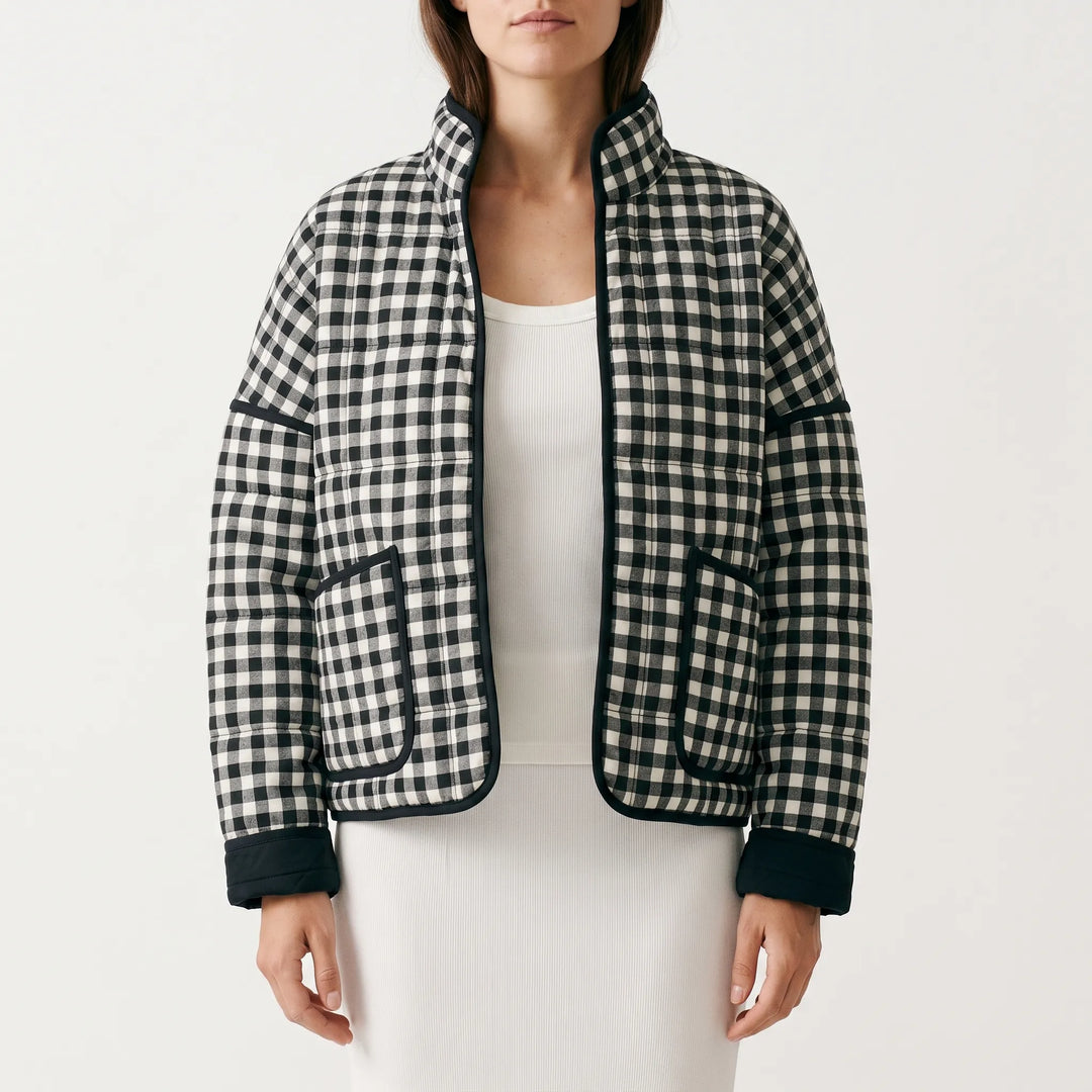 Puffer jas dames | Gebloemd model met quiltstructuur