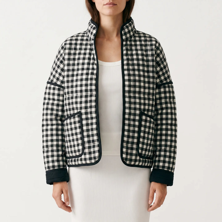 Puffer jas dames | Gebloemd model met quiltstructuur