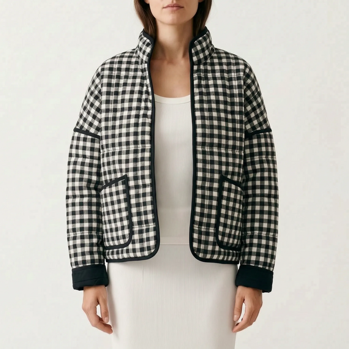 Puffer jas dames | Gebloemd model met quiltstructuur
