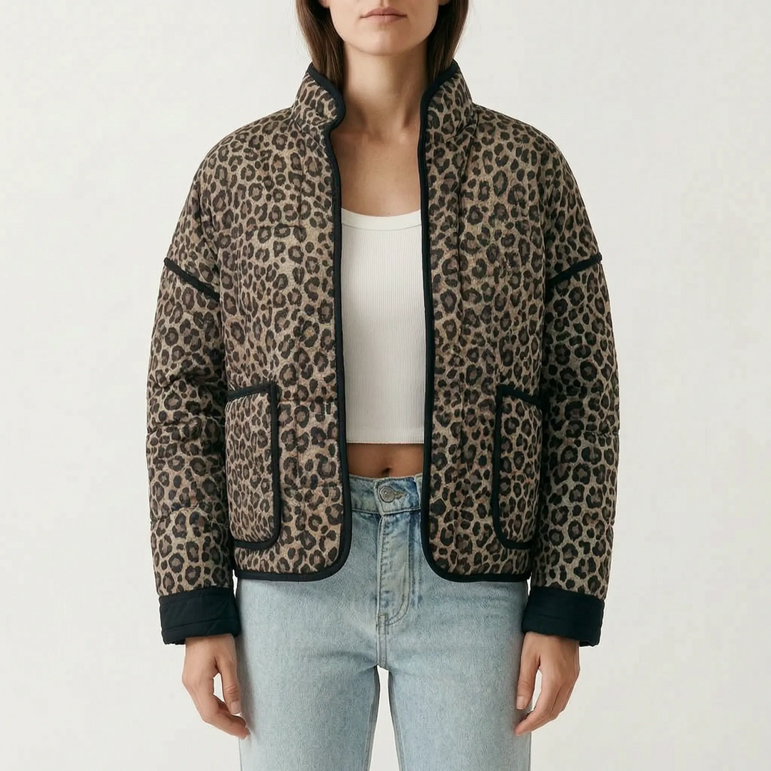 Puffer jas dames | Gebloemd model met quiltstructuur