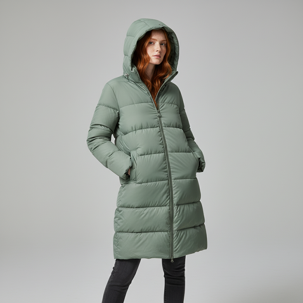 Puffer jas dames | Halflang gewatteerd model met capuchon