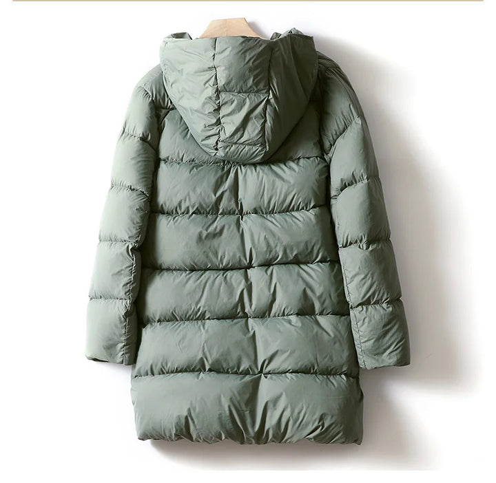 Puffer jas dames | Halflang gewatteerd model met capuchon