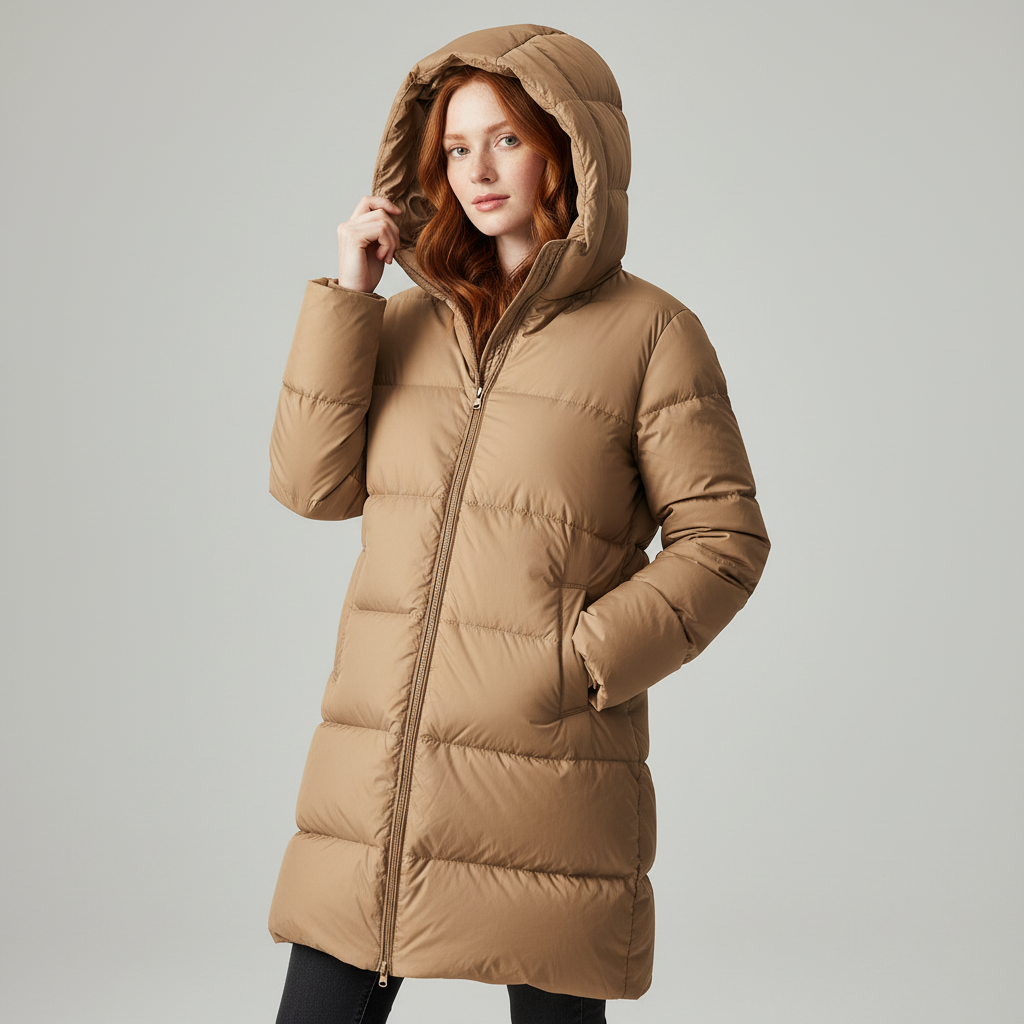 Puffer jas dames | Halflang gewatteerd model met capuchon