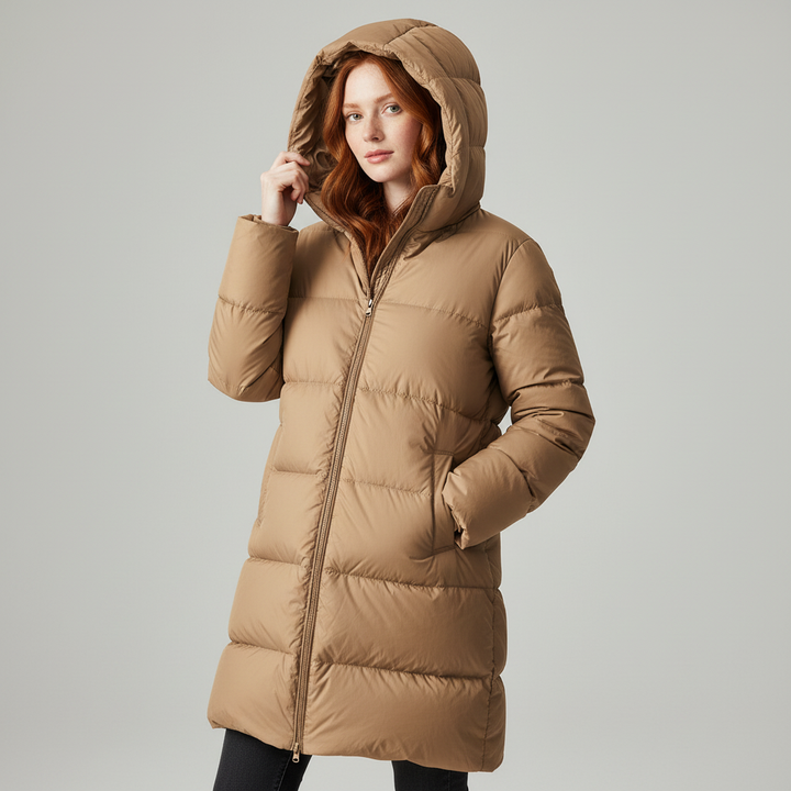 Puffer jas dames | Halflang gewatteerd model met capuchon