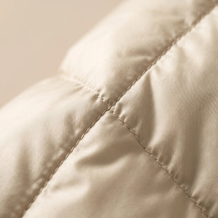 Puffer jas dames | Lange gewatteerde winterjas met capuchon