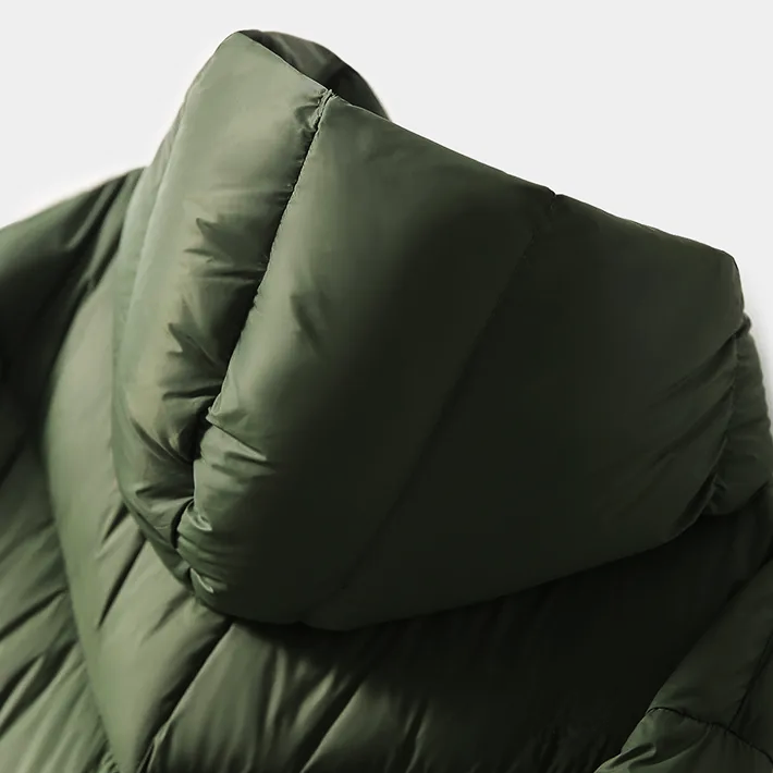 Puffer jas dames | Lange gewatteerde winterjas met capuchon