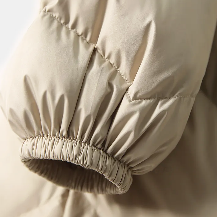 Puffer jas dames | Lange gewatteerde winterjas met capuchon