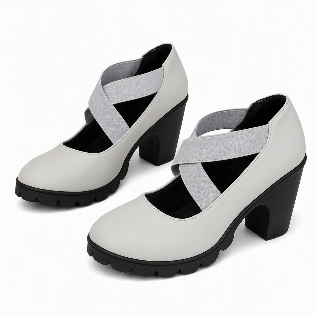 Pumps dames | Blokhak met gekruiste bandjes