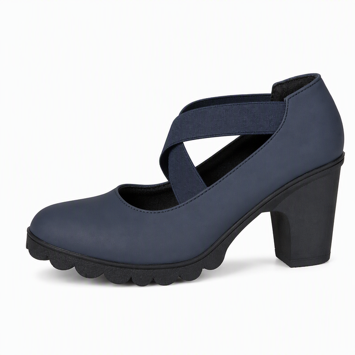 Pumps dames | Blokhak met gekruiste bandjes