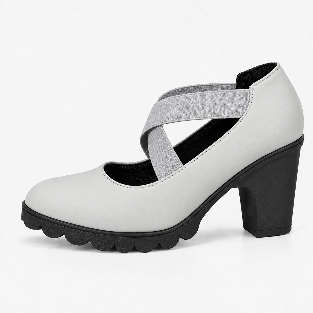 Pumps dames | Blokhak met gekruiste bandjes