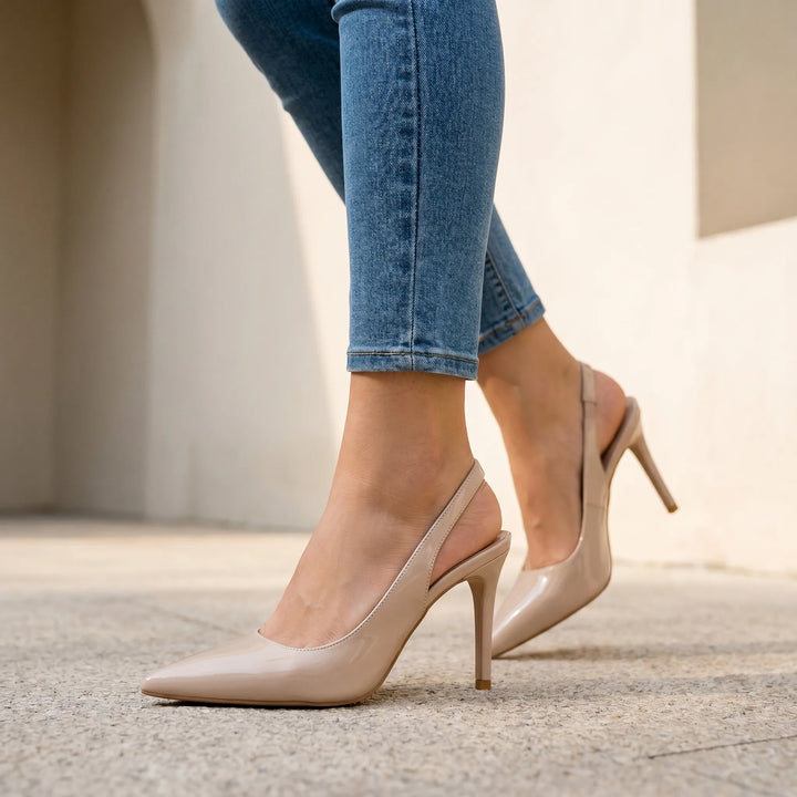 Pumps dames | Slingback hakken met spitse neus