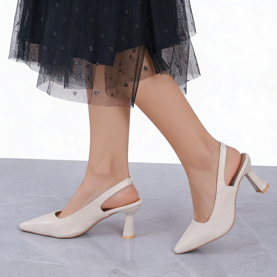Pumps dames | Slingback hakken met spitse neus
