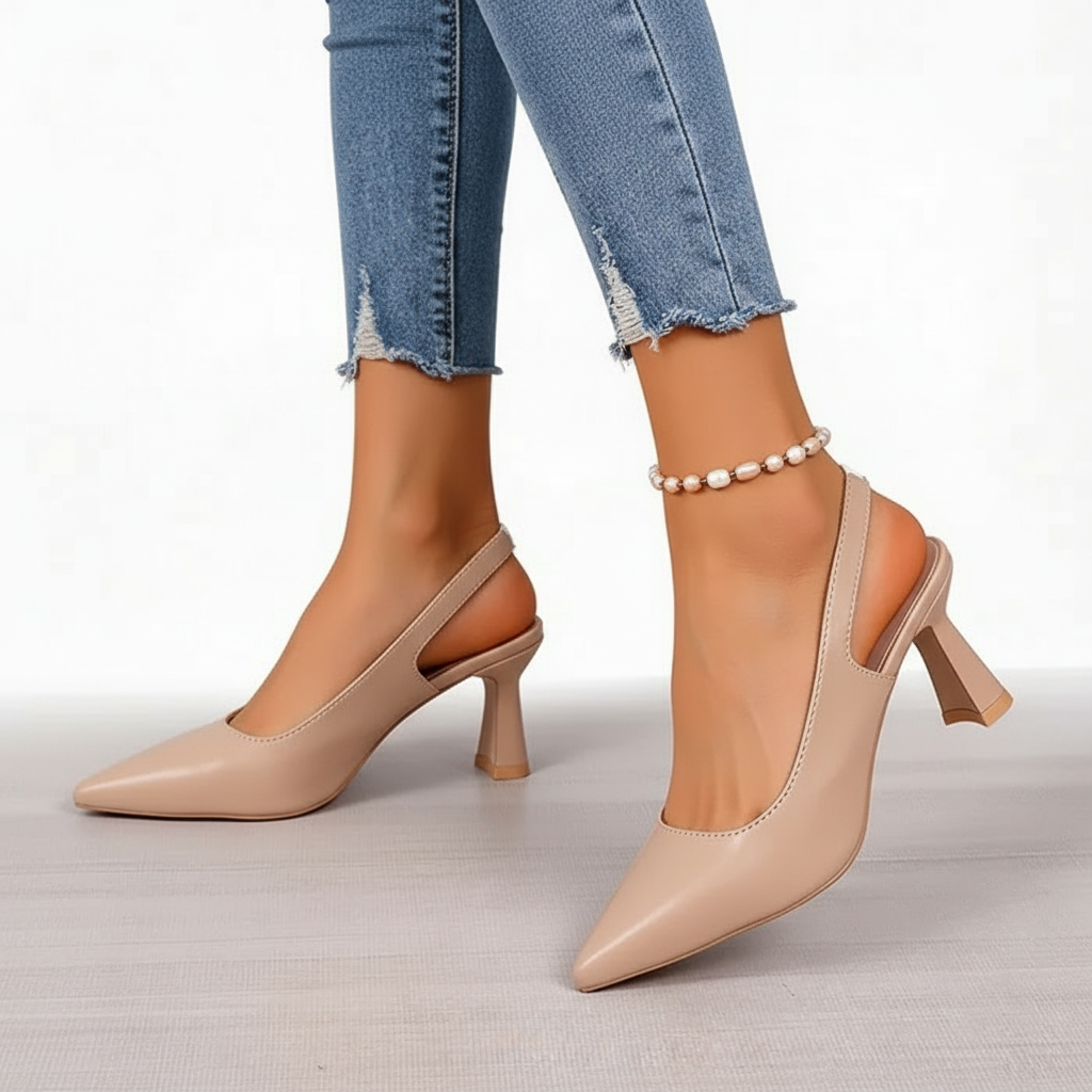 Pumps dames | Slingback hakken met spitse neus