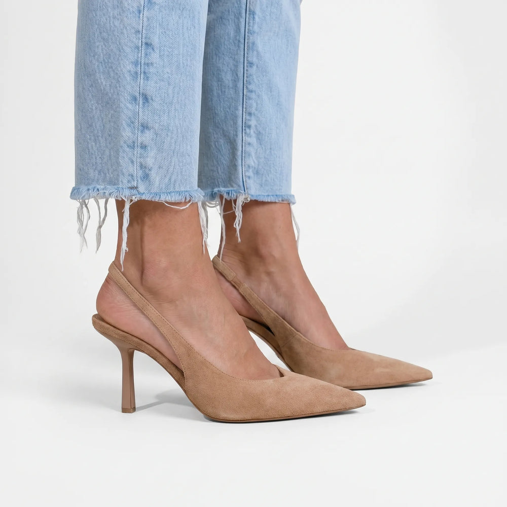 Pumps dames | Slingback pumps met spitse neus