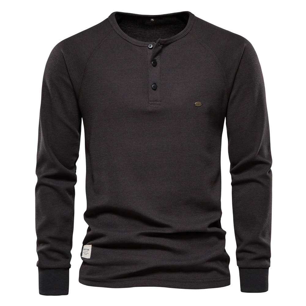 Hyro | Heren waffle knit met lange mouwen